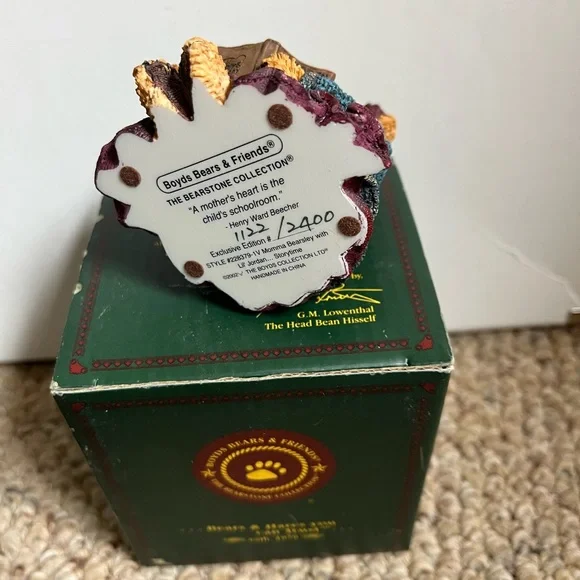 Boyds Bearstone- Momma Bearsley with Lil Jordan…Storytime Exclusive Edition - Picture 2 of 2